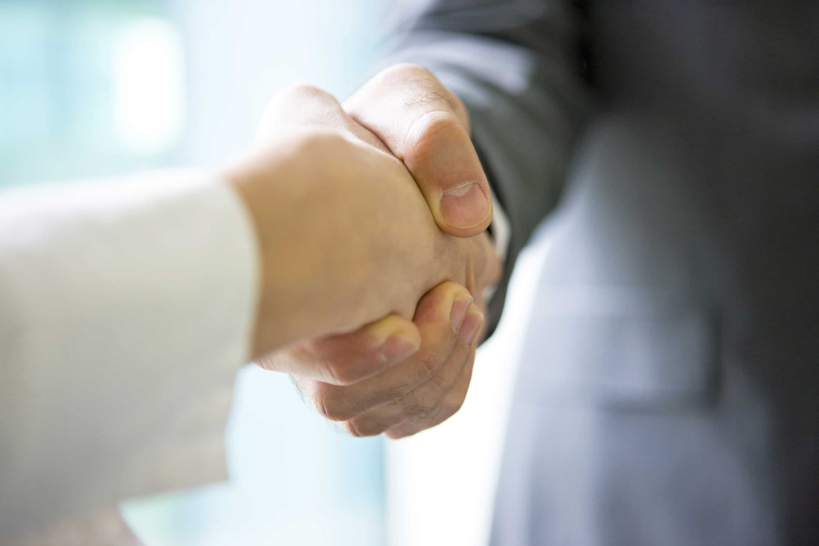 commercial real estate broker handshake