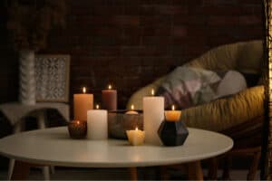 Romantic night in apartment rental